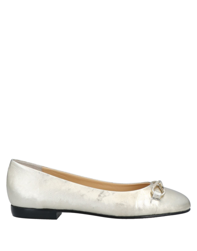 A.testoni Ballet Flats In Gold