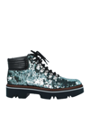 Pollini Ankle Boots In Turquoise