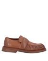 MARSÈLL MARSÈLL WOMAN LOAFERS TAN SIZE 8 CALFSKIN