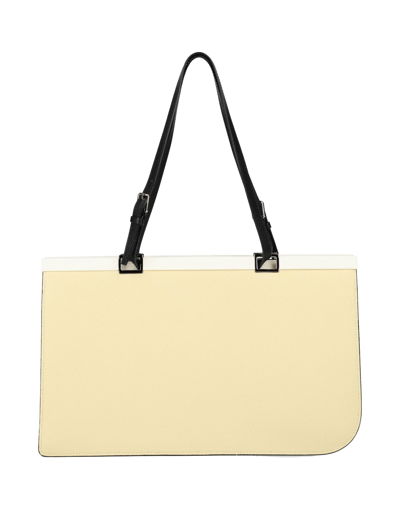 VALEXTRA VALEXTRA WOMAN HANDBAG LIGHT YELLOW SIZE - CALFSKIN