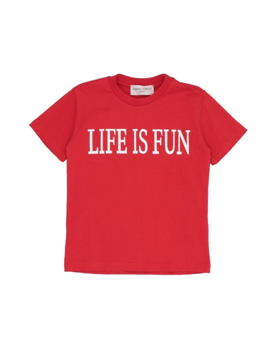 Alberta Ferretti Kids' T-shirts In Red