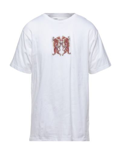 Maharishi Heart Of Tigers-embroidered Organic Cotton T-shirt In White