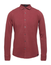 Drumohr Shirts In Brick Red
