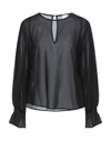 Merci .., Woman Top Black Size L Acetate, Viscose In Black