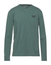 Ea7 T-shirts In Sage Green