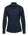 Grey Daniele Alessandrini Shirts In Dark Blue