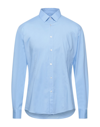 Grey Daniele Alessandrini Shirts In Azure