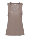 American Vintage Tank Tops In Light Brown