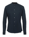 Grey Daniele Alessandrini Shirts In Dark Blue