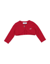 Monnalisa Kids' Wrap Cardigans In Red