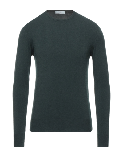 Alpha Studio Sweaters In Dark Green