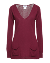 PIANURASTUDIO PIANURASTUDIO WOMAN SWEATER GARNET SIZE L VISCOSE, WOOL, POLYAMIDE, CASHMERE