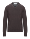 Alpha Studio Sweaters In Brown