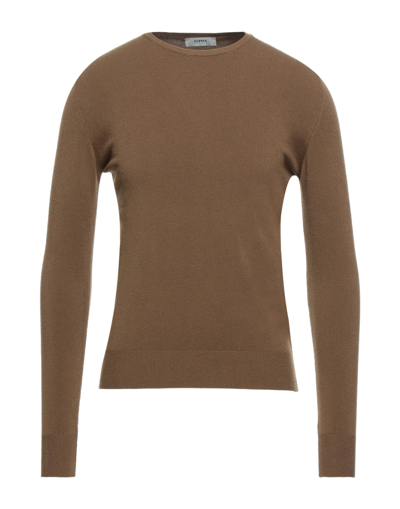 Alpha Studio Sweaters In Camel