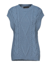 Icona By Kaos Sweaters In Pastel Blue