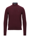 Brooksfield Turtlenecks In Maroon