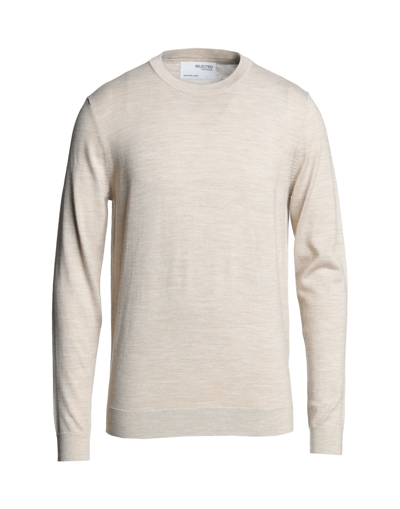 Selected Homme Sweaters In Beige