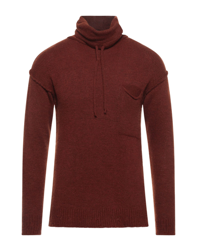 Daniele Alessandrini Homme Turtlenecks In Rust