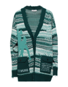 Nervure Distorted Norwegian Cardigan In Green