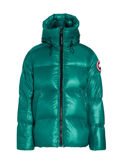 Canada Goose Crofton Hooded Puffer Jacket In Moraine Lake