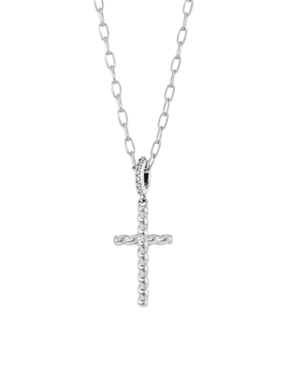 Adriana Orsini Veritas Sterling Silver & Cubic Zirconia Cross Pendant Necklace