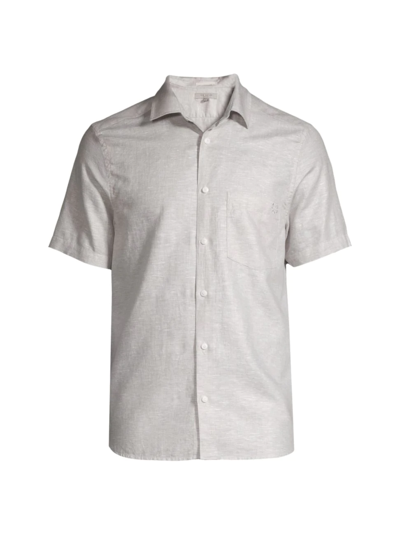 Ted Baker Addle Linen-blend Shirt In Grey
