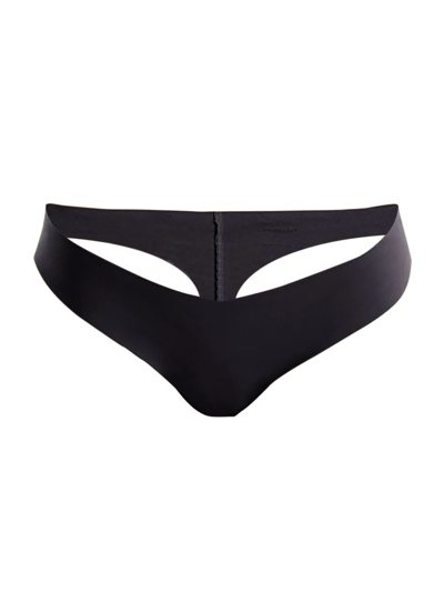Commando Women's Stretch Microfiber Thong In Black