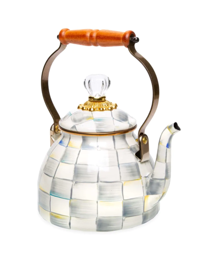 Mackenzie-childs Sterling Check 2-quart Tea Kettle