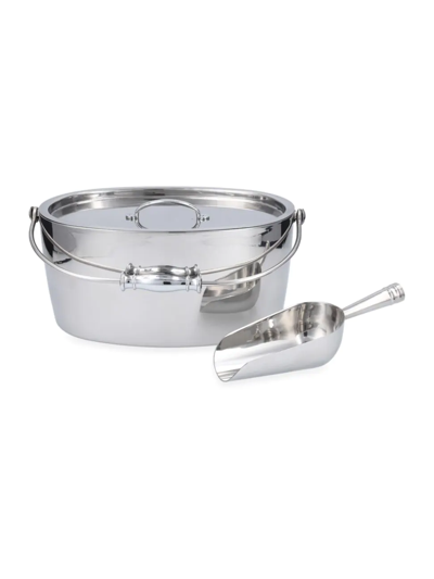 Fortessa Crafthouse Oval Ice Bucket Set In Stainless Steel