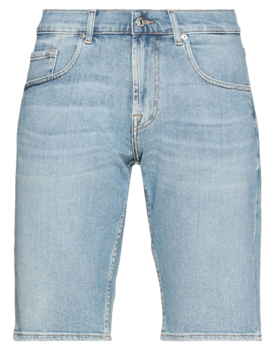 7 For All Mankind Denim Shorts In Blue