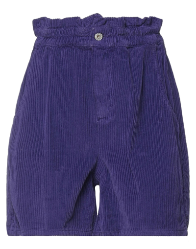 Dixie Woman Shorts & Bermuda Shorts Purple Size Xs Cotton In Purple