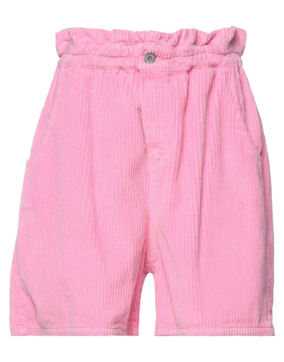 Dixie Woman Shorts & Bermuda Shorts Pink Size S Cotton, Elastane