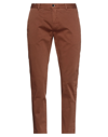 Pt Torino Man Pants Chocolate Brown Size 34 Cotton, Elastane