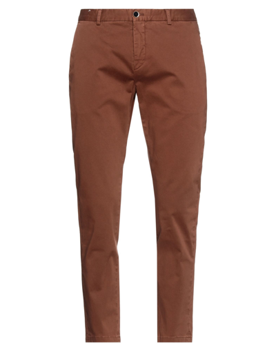 Pt Torino Man Pants Chocolate Brown Size 34 Cotton, Elastane In Brown