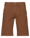Daniele Alessandrini Man Shorts & Bermuda Shorts Brown Size 30 Cotton, Elastane