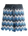 M Missoni Woman Shorts & Bermuda Shorts Sky Blue Size 6 Cotton, Viscose, Polyester