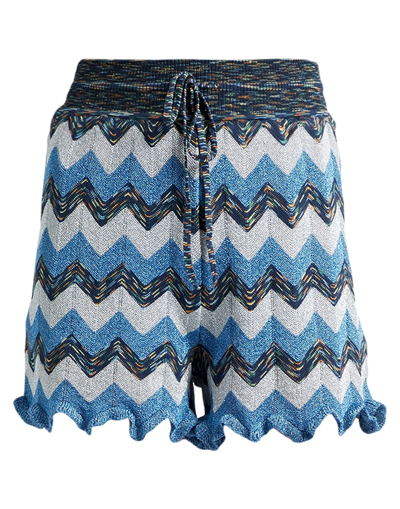 M Missoni Woman Shorts & Bermuda Shorts Sky Blue Size 4 Cotton, Viscose, Polyester