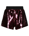 Chiara Ferragni Woman Shorts & Bermuda Shorts Garnet Size L Polyester, Polyethylene In Red