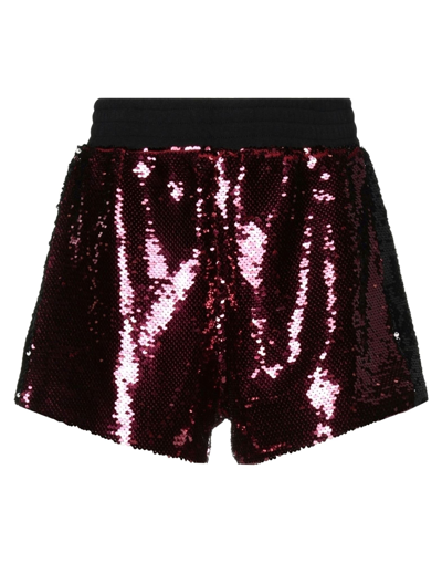 Chiara Ferragni Woman Shorts & Bermuda Shorts Garnet Size M Polyester, Polyethylene In Red