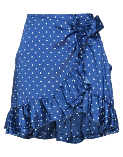 Soallure Mini Skirts In Blue