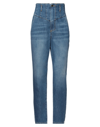 Pinko Denim High Waisted Tapered Jeans In Blue