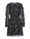 PATRIZIA PEPE PATRIZIA PEPE WOMAN MINI DRESS BLACK SIZE 4 POLYESTER