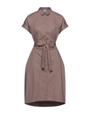 Cappellini By Peserico Midi Dresses In Cocoa