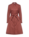 Cappellini By Peserico Short Dresses In Rust
