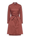 Cappellini By Peserico Short Dresses In Rust