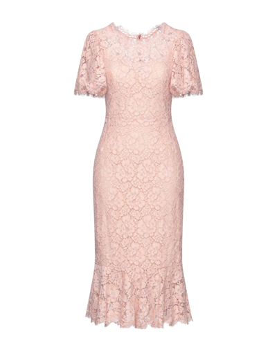 Dolce & Gabbana Midi Dresses In Blush