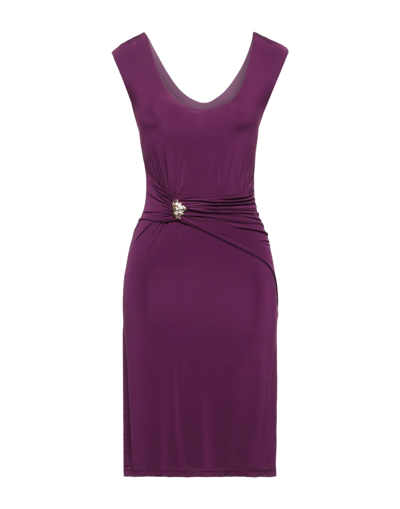 Roberto Cavalli Short Dresses In Purple