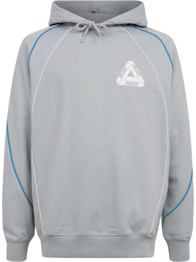 Palace Sidewinder Logo-print Hoodie In Grey