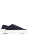 Maison Kitsuné Navy Laced Sneakers In Blue