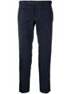 Thom Browne Trousers With Contrast Stitching In Blau